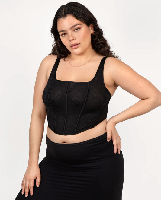 Tess No-Show Lace Bustier Bra