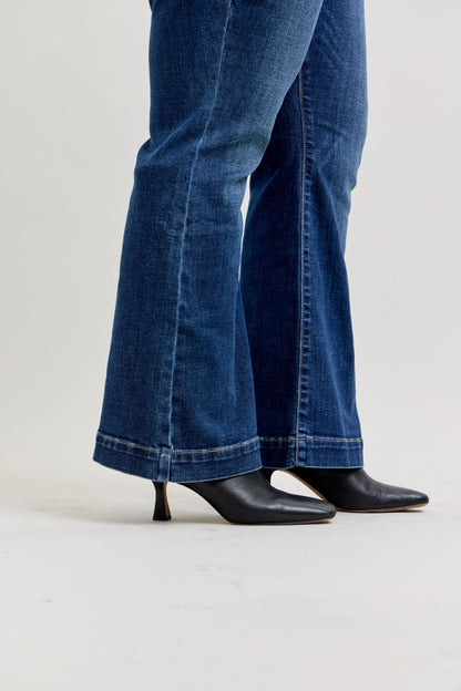 Judy Blue HW Dark Wash Trouser Flare