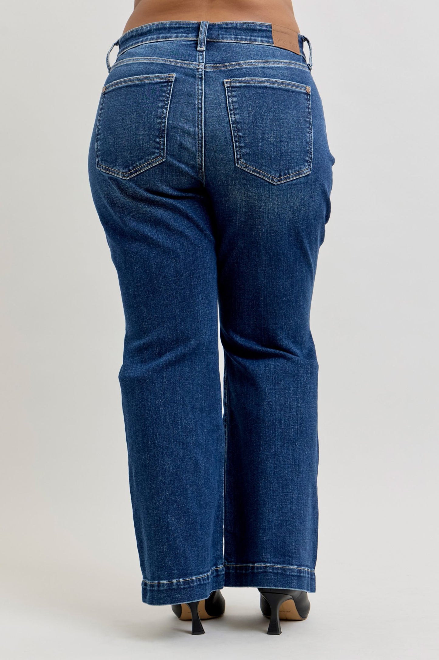 Judy Blue HW Dark Wash Trouser Flare
