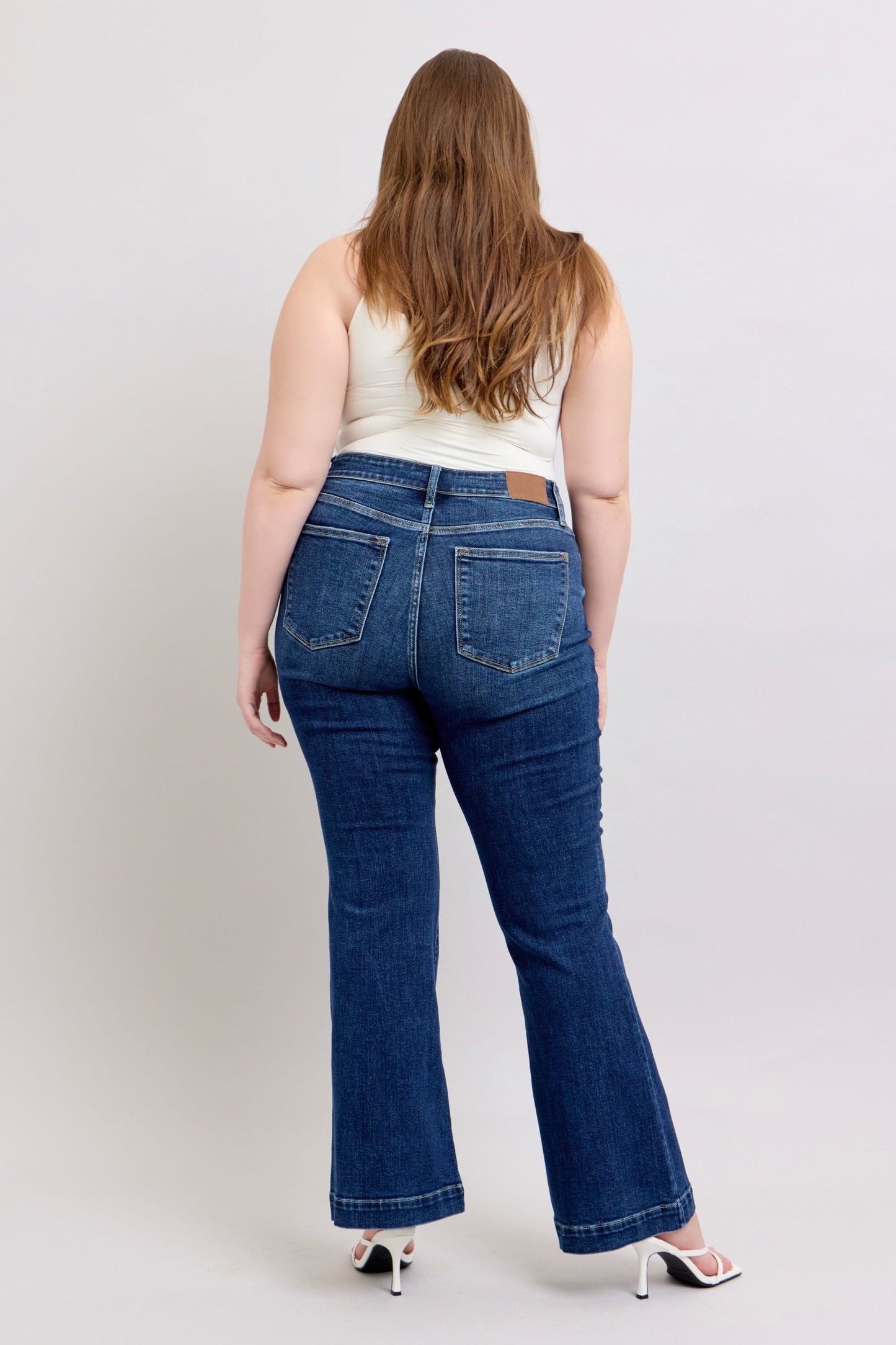Judy Blue HW Dark Wash Trouser Flare