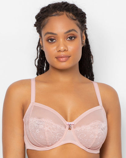 Audrey Unlined Lace Mesh Underwire Bra