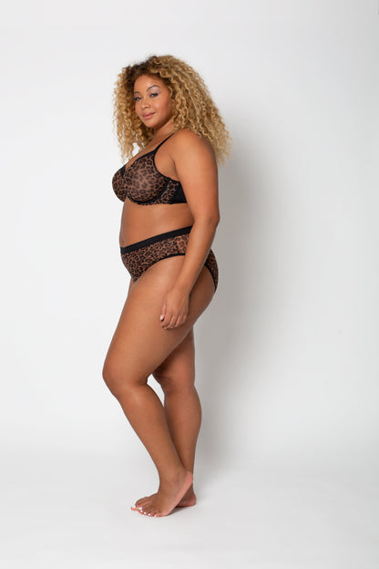 Sophia Unlined Mesh Full Coverage Underwire Bra