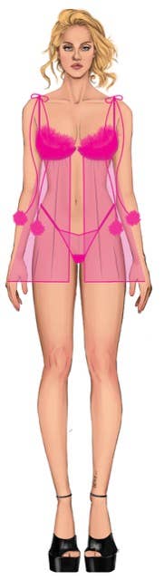 Marilyn Mesh Lingerie Set
