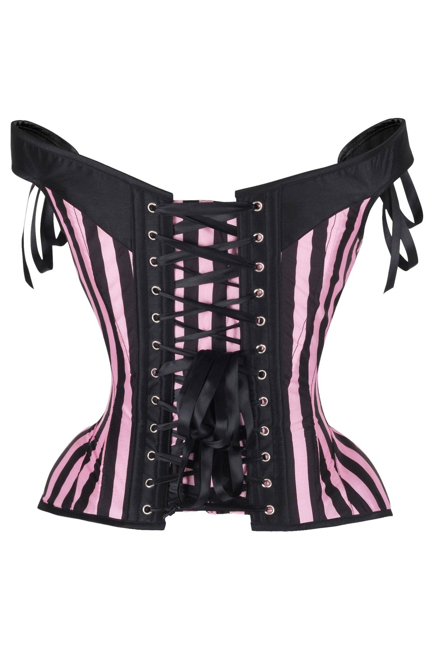 Striped Waist Cincher w/ Off-Shoulder Straps