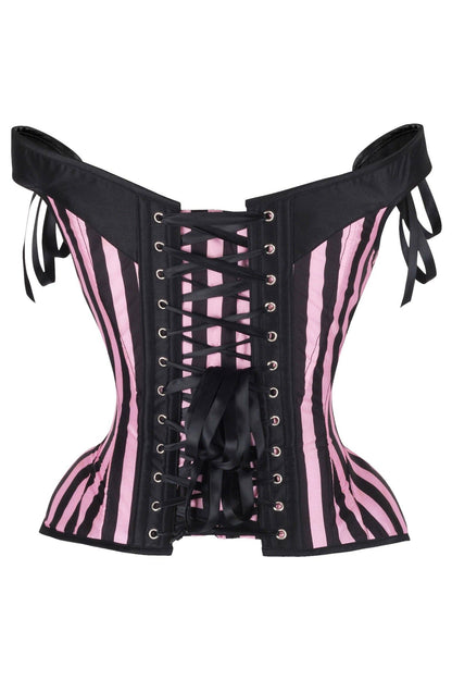 Striped Waist Cincher w/ Off-Shoulder Straps