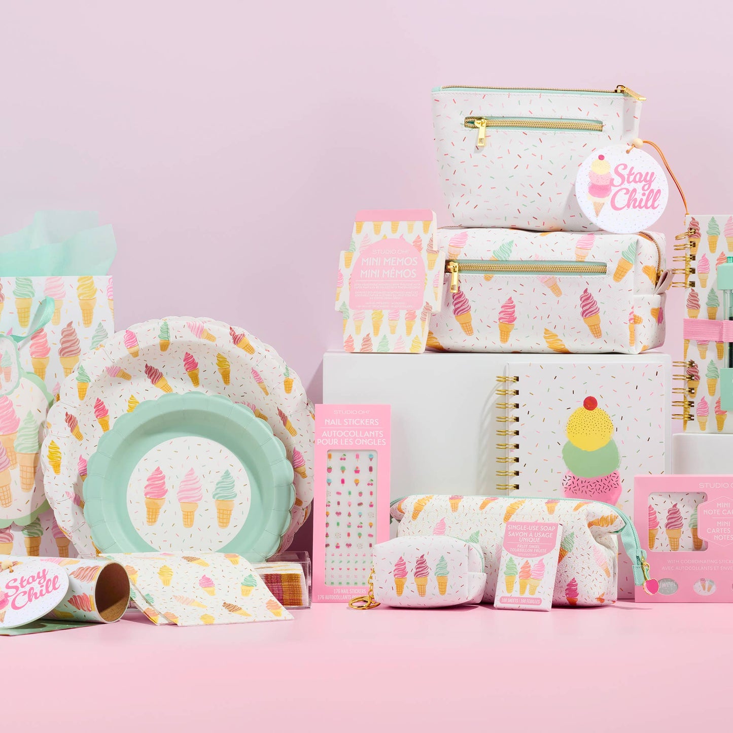 Ice Cream Cosmetic Pouch