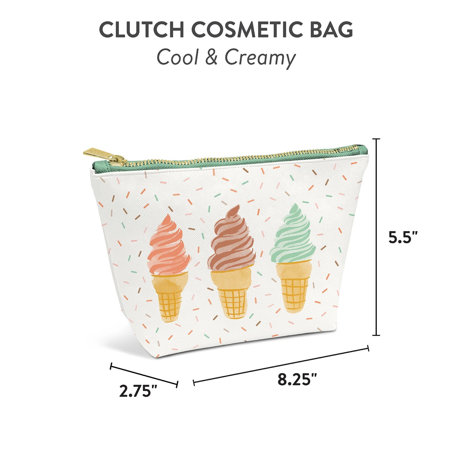 Ice Cream Cosmetic Pouch