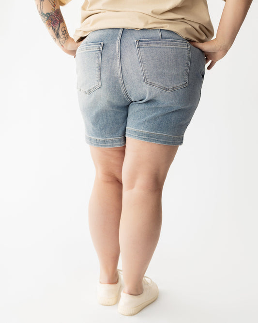 Judy Blue HW Denim Trouser Short
