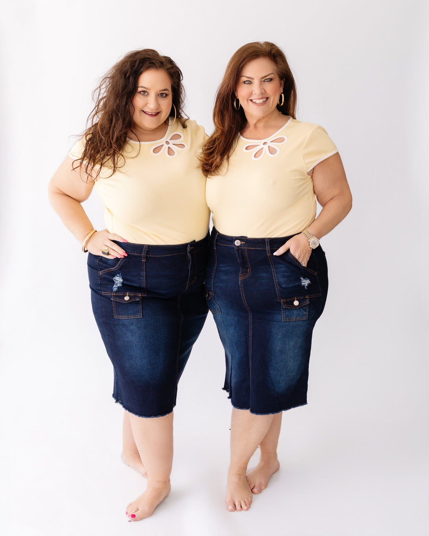 Denim Cargo Skirt
