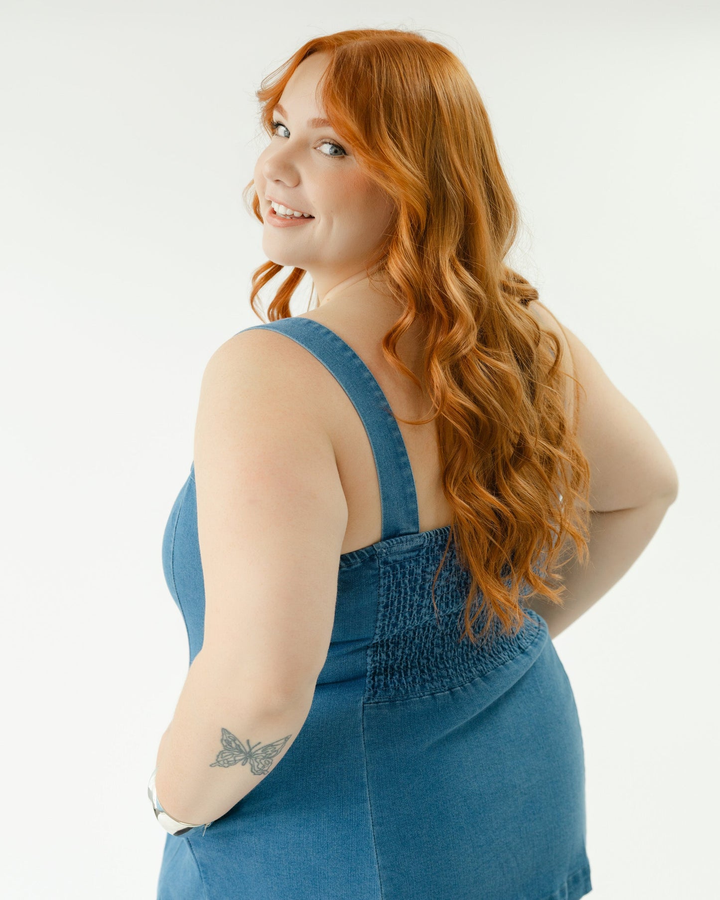 Denim Button Front Tank