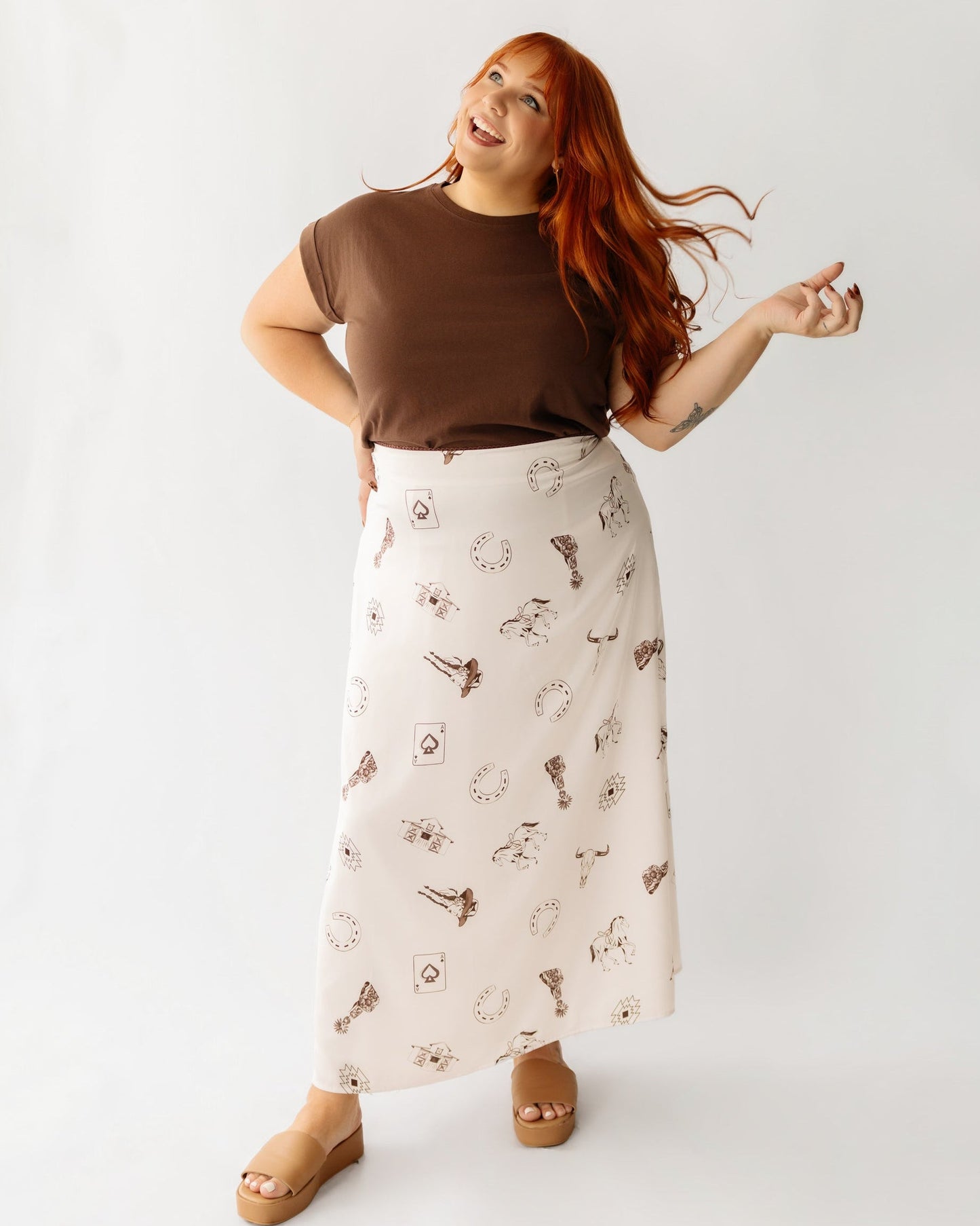 Rodeo Lace Trim Maxi Skirt