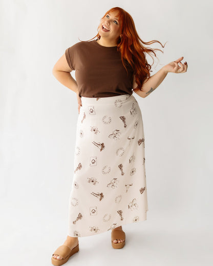 Rodeo Lace Trim Maxi Skirt