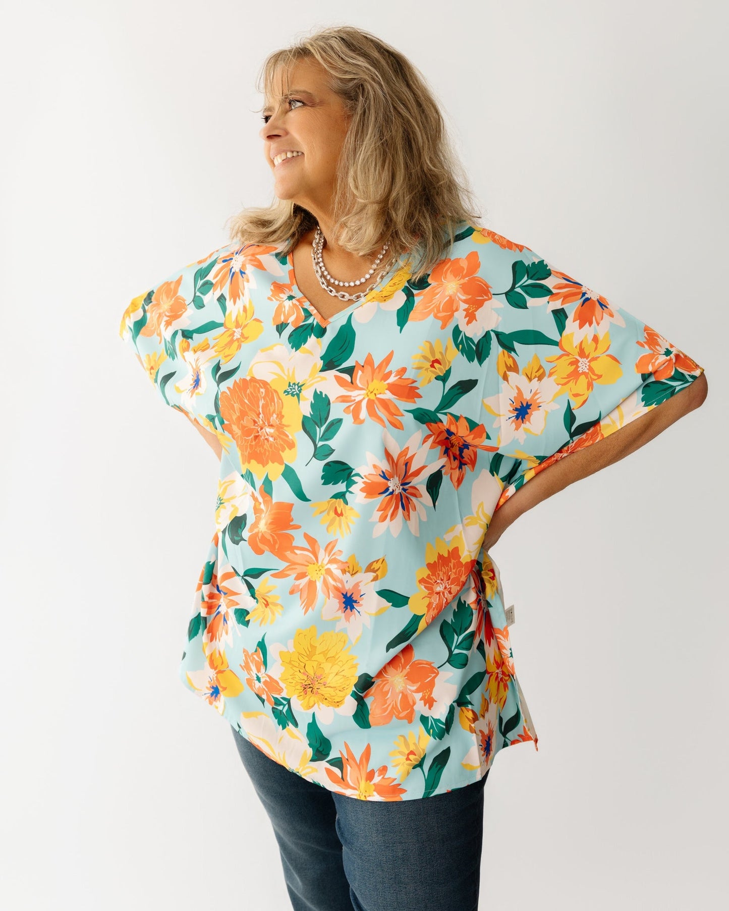 Floral Batwing Blouse