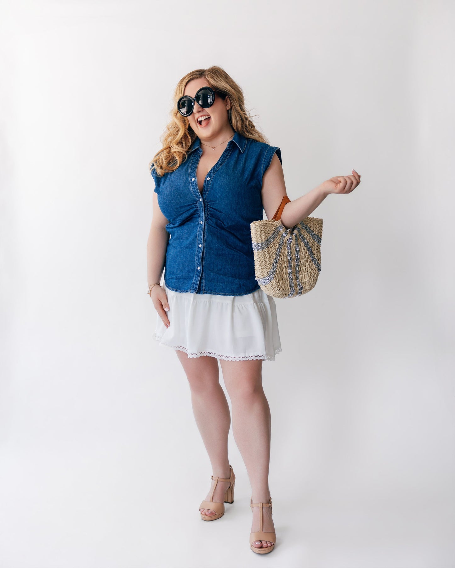 Sleeveless Denim Shirt
