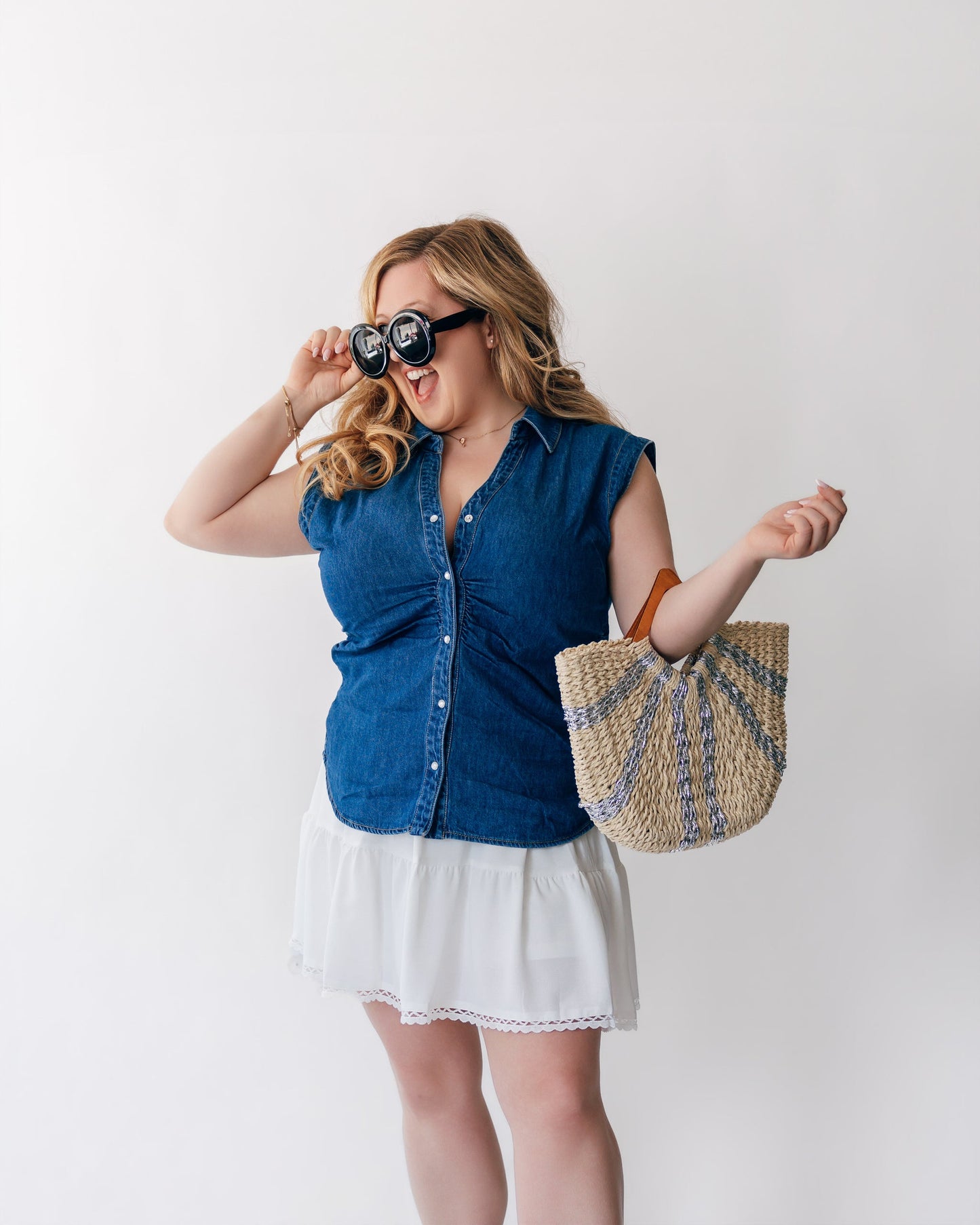 Sleeveless Denim Shirt