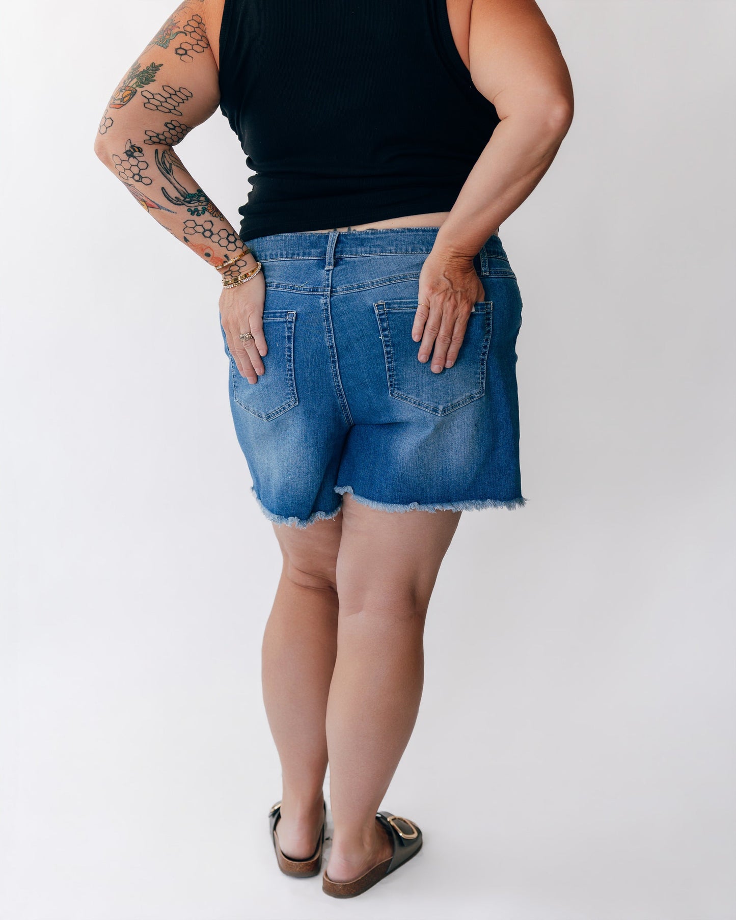 High Rise Relaxed Shorts by Risen
