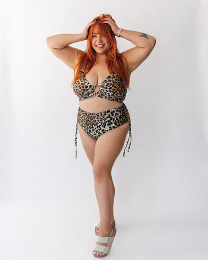 Leopard Print HW Bikini