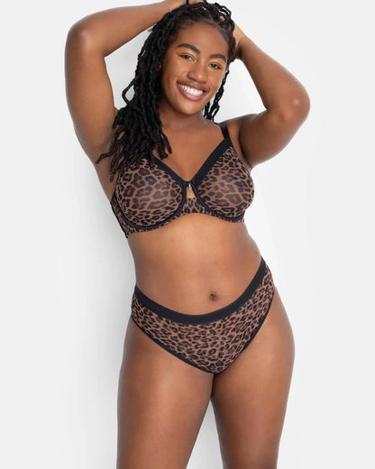 Sophia Unlined Mesh Full Coverage Underwire Bra