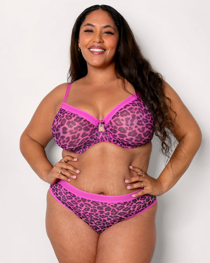 Racquel Unlined Mesh Full Coverage Underwire Bra