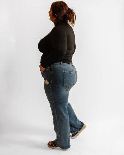 31" Zenana HW Straight Leg Denim
