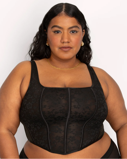 Tess No-Show Lace Bustier Bra