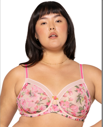 Divine Unlined Mesh Full Coverage Underwire Bra