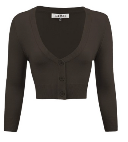 Three Button Cropped Cardi