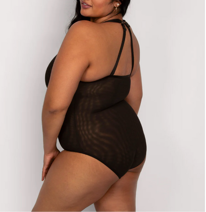 Emily Sheer Mesh J-Hook Bodysuit