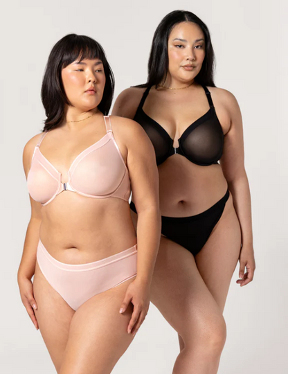 Selena Mesh Front-Close Racerback Unlined Bra