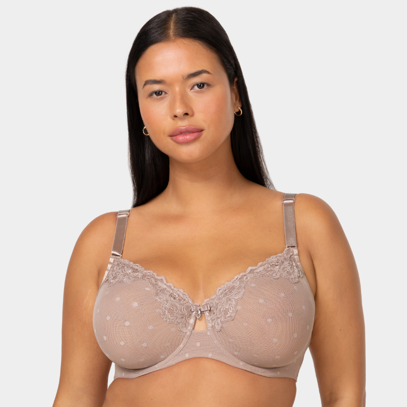 Halle Unlined Mesh Full Coverage Underwire Bra
