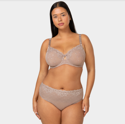 Halle Unlined Mesh Full Coverage Underwire Bra
