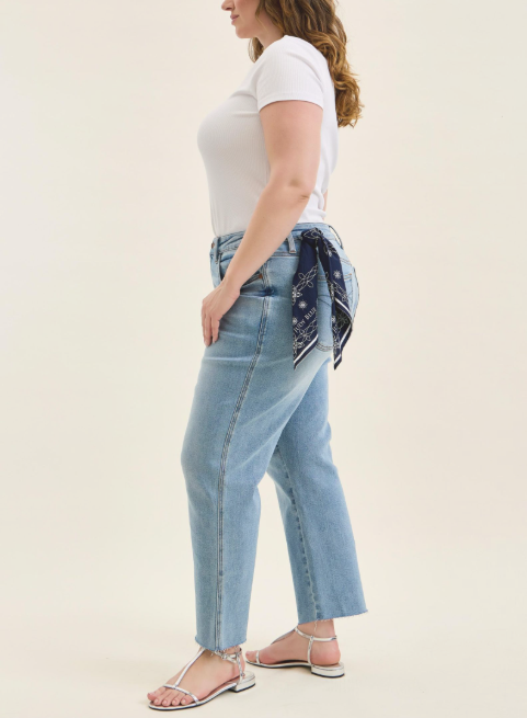 28" Judy Blue MR Ankle Straight w Bandana Loop
