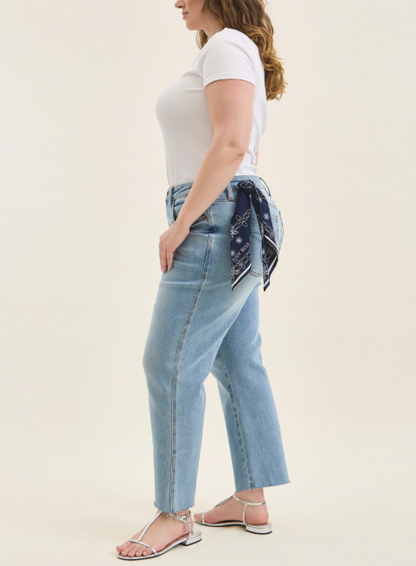 28" Judy Blue MR Ankle Straight w Bandana Loop