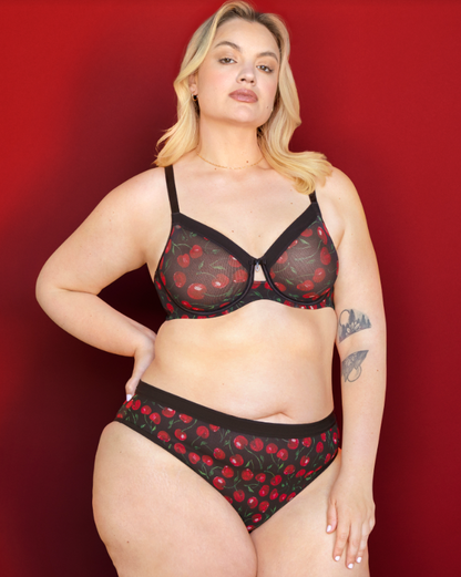 Carmen Unlined Mesh Full Coverage Underwire Bra