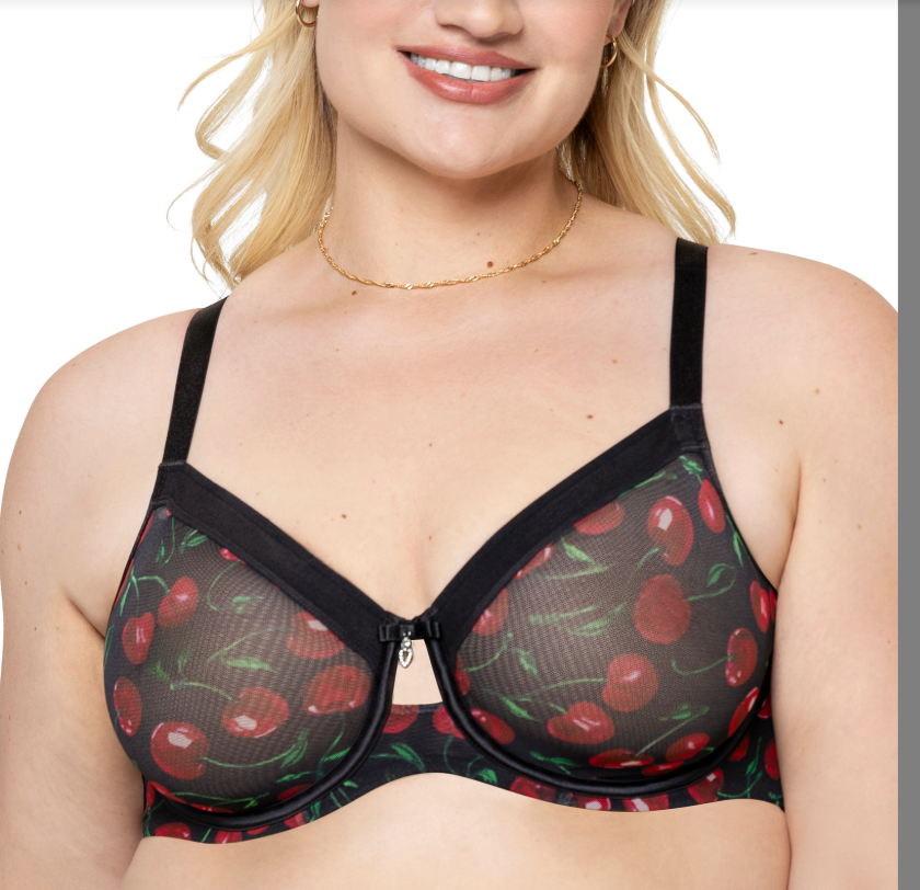 Carmen Unlined Mesh Full Coverage Underwire Bra
