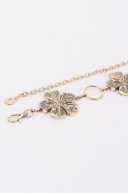 Floral Charm Chain Belt