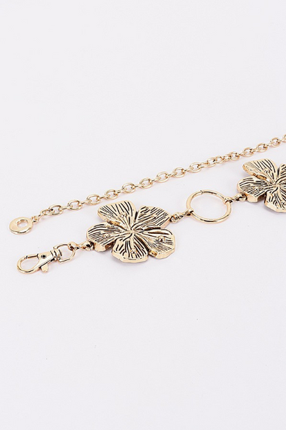 Floral Charm Chain Belt