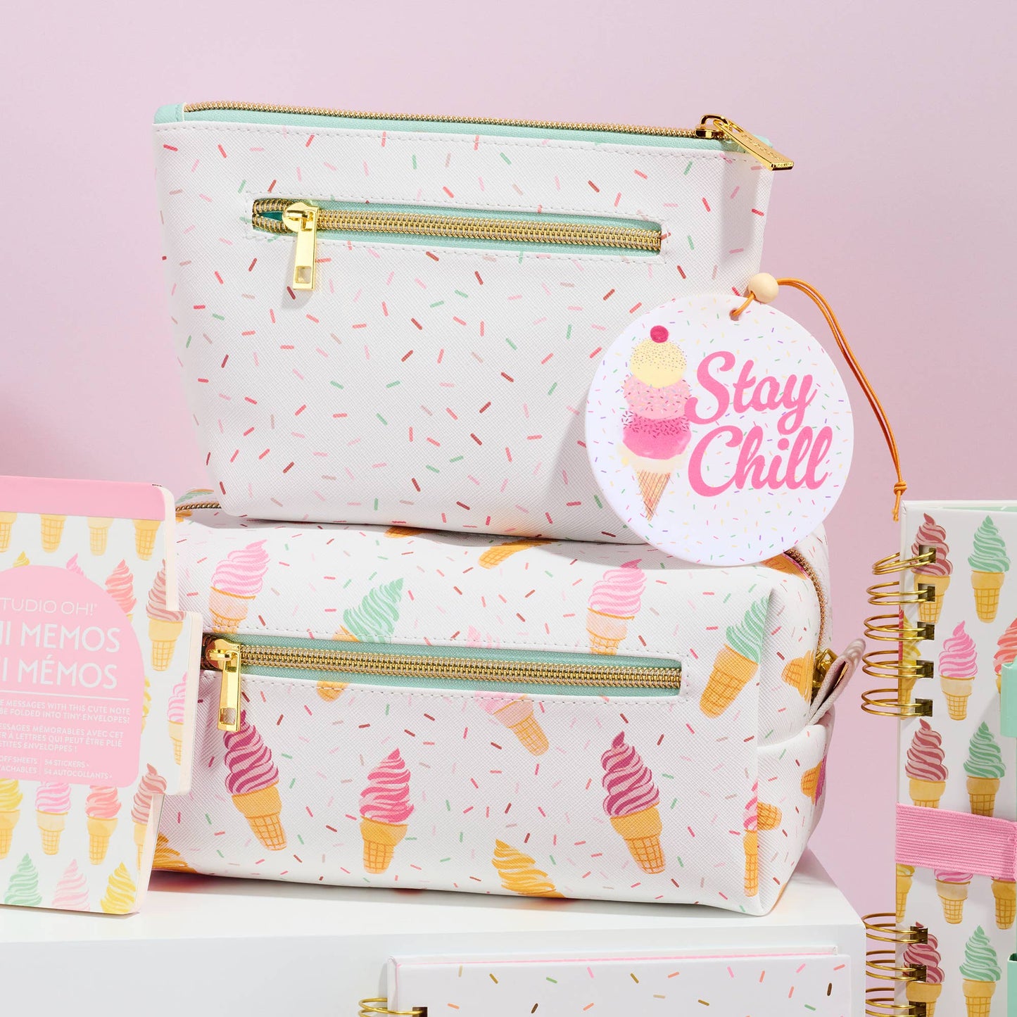 Ice Cream Cosmetic Pouch